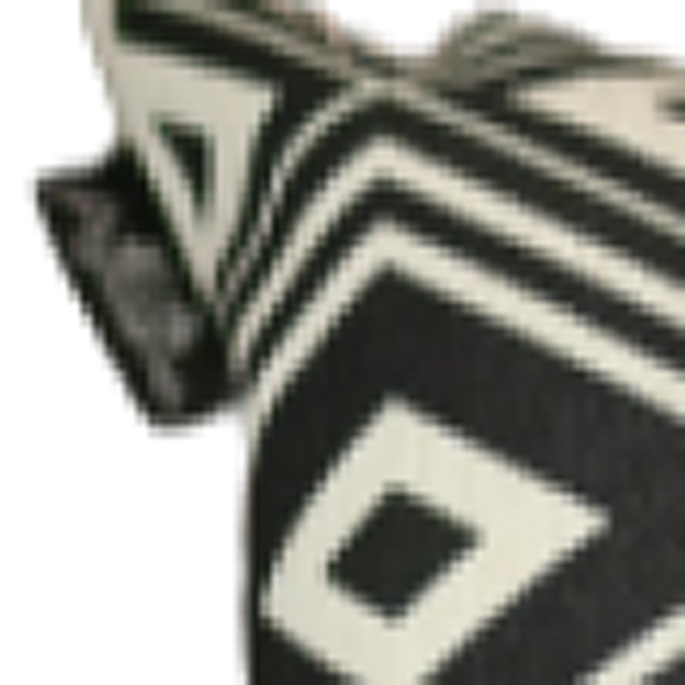 12" X 20" Brown and White Faux Leather Lumbar Throw Pillow Cover