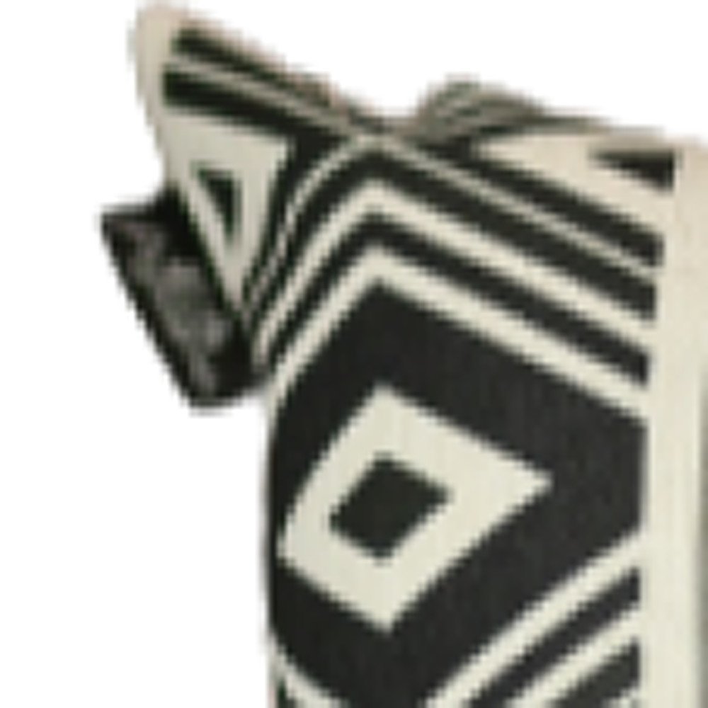 12" X 20" Brown and White Faux Leather Lumbar Throw Pillow Cover