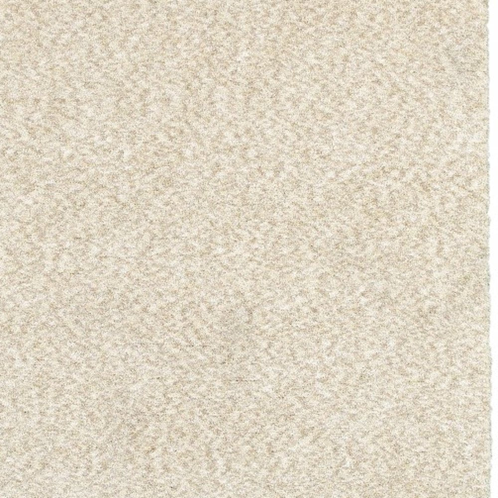 3' X 5' Ivory Shag Hand Tufted Area Rug