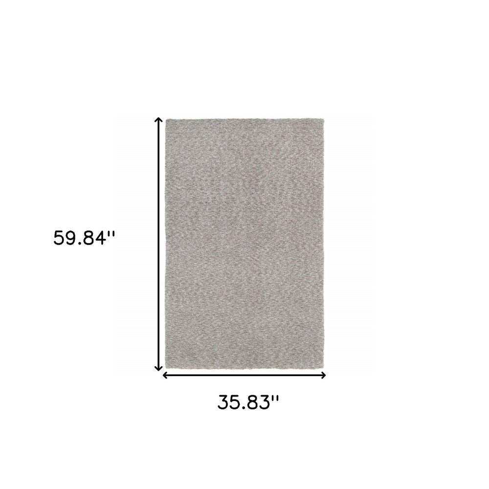 3' X 5' Modern Shaggy Soft Gray Indoor Area Rug