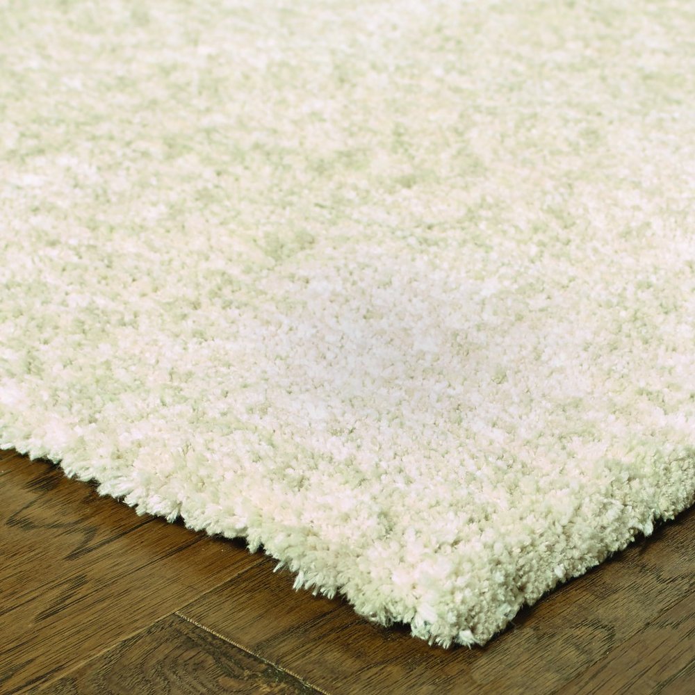 3' X 5' Ivory Shag Hand Tufted Area Rug