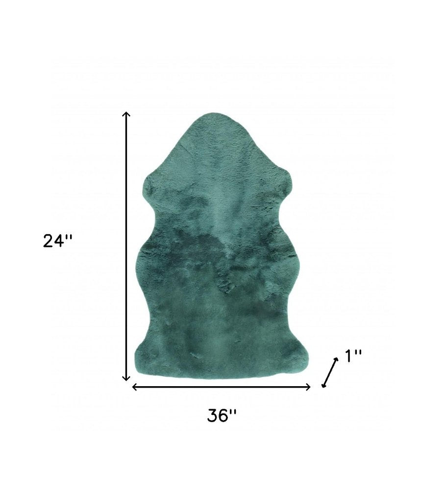 36" X 24" Emerald Faux Fur Plush Throw Blanket