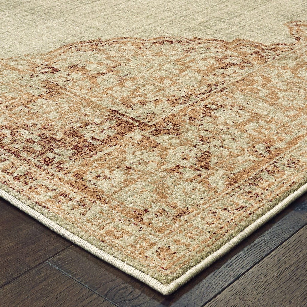 2' X 3' Pink and Ivory Power Loom Area Rug