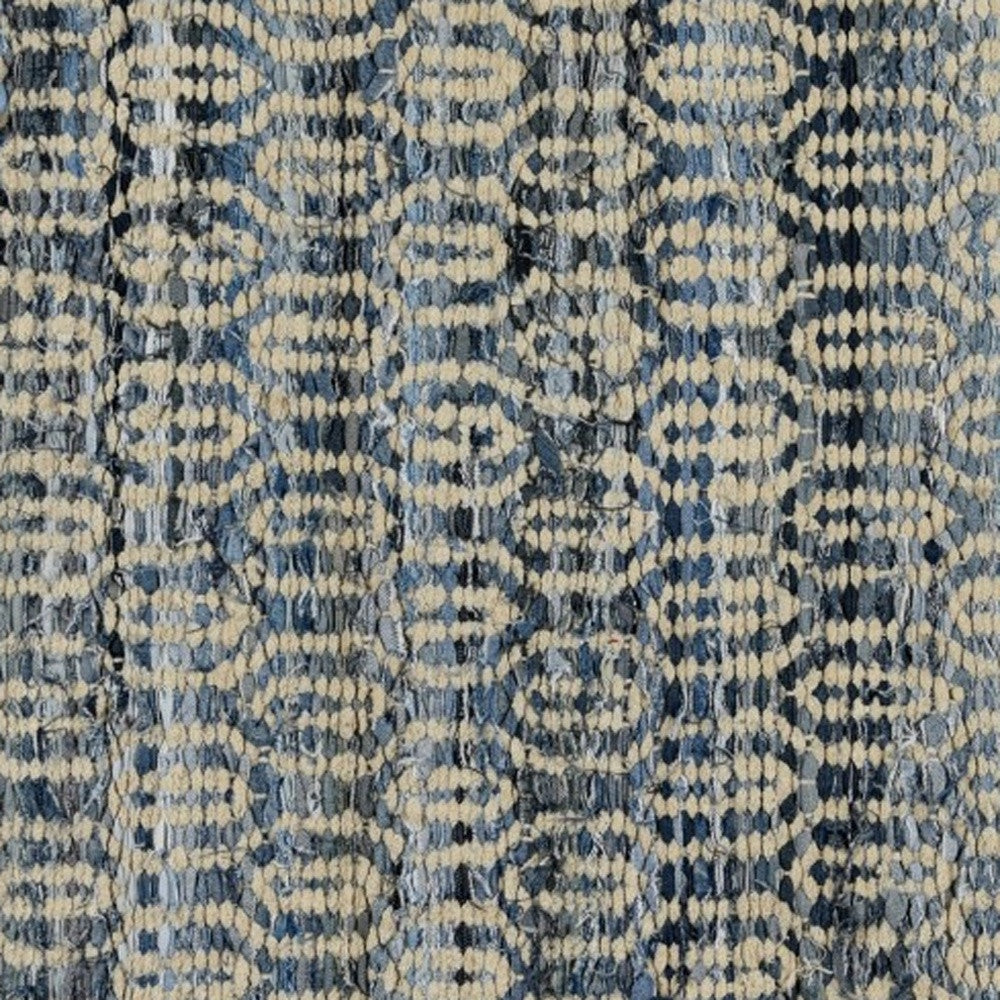 2' X 3' Blue And Gray Ogee Scatter Rug