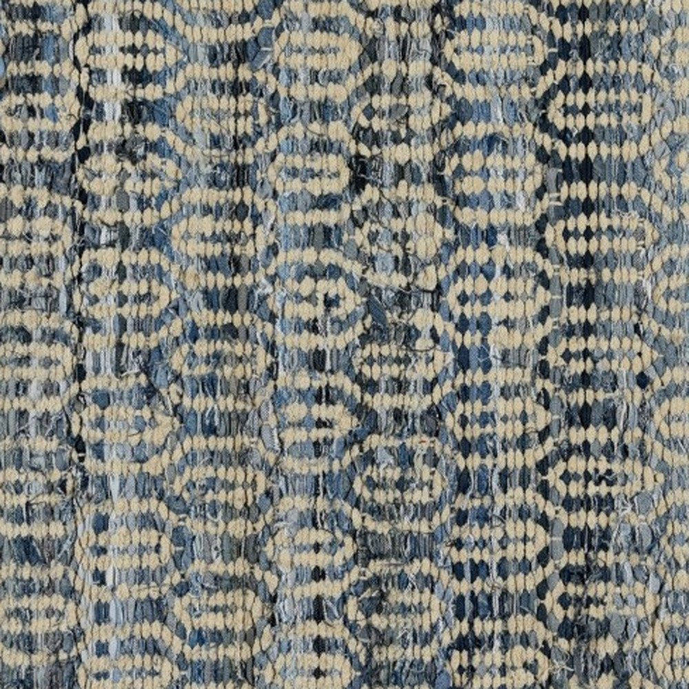 5' X 8' Blue and Gray Area Rug