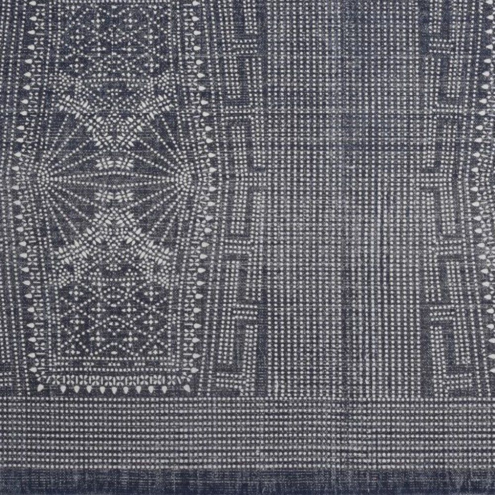 4' X 6' Blue and Ivory Area Rug