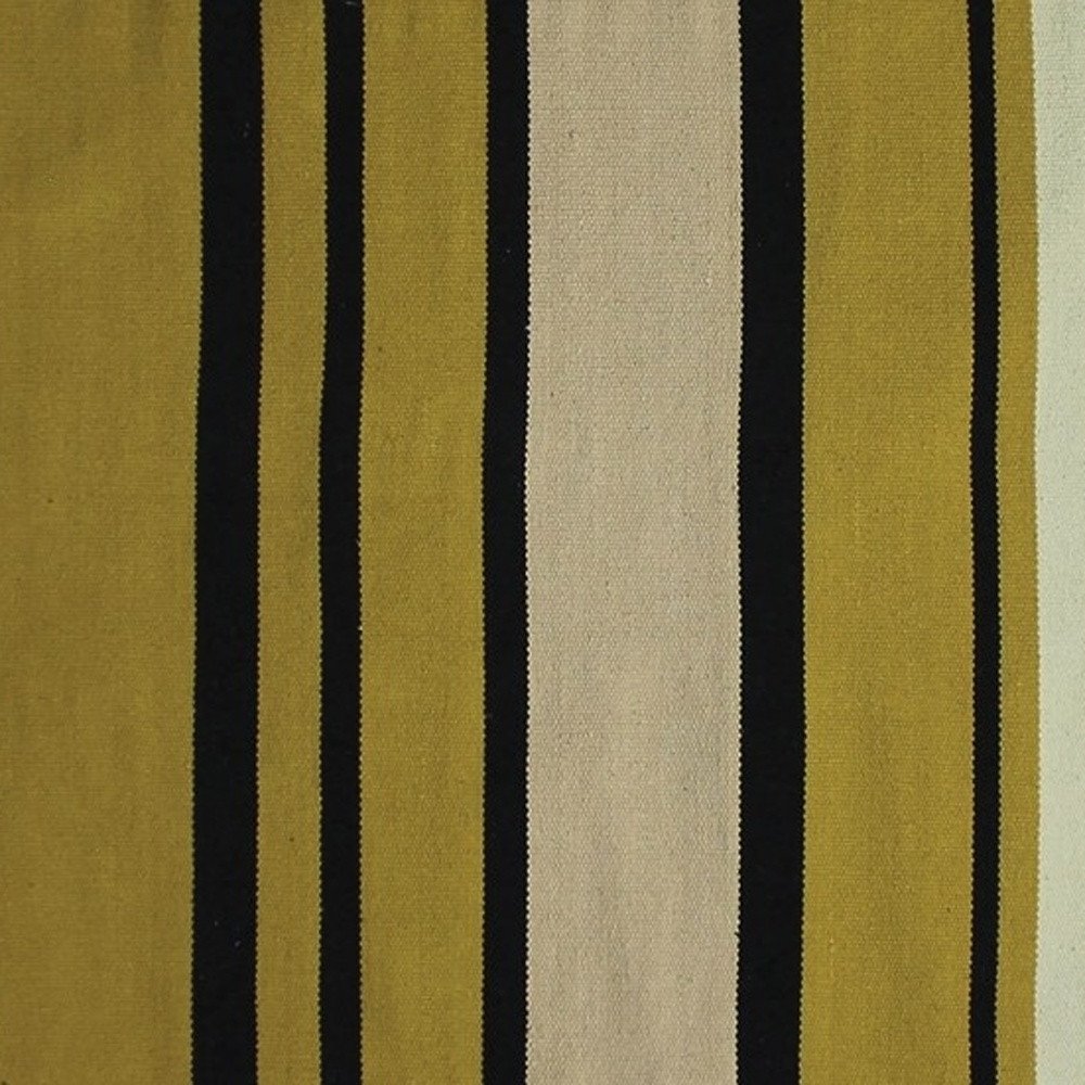 8' Black Tan And White Runner Rug