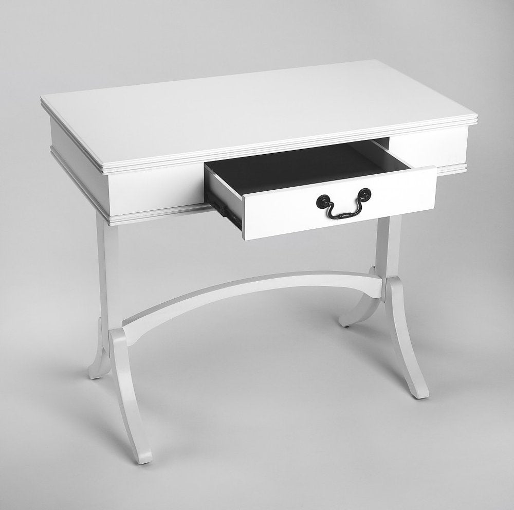 Acacia And Pinewood White Writing Desk