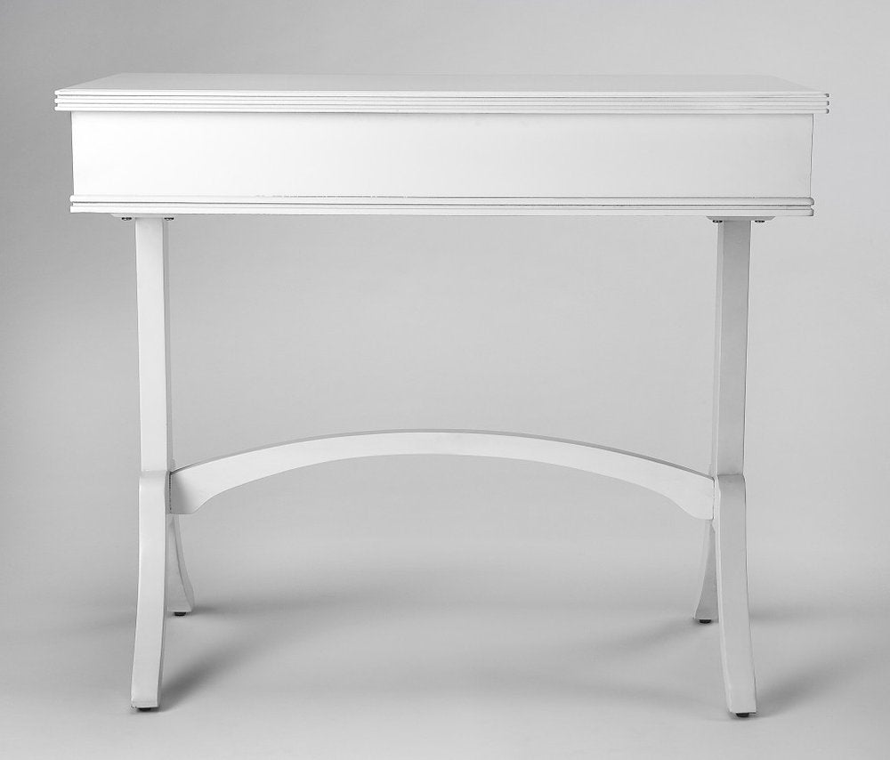 Acacia And Pinewood White Writing Desk