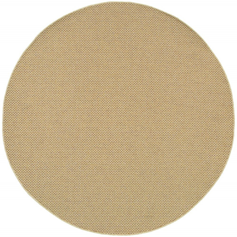2' X 4' Beige Chevron Indoor Outdoor Area Rug