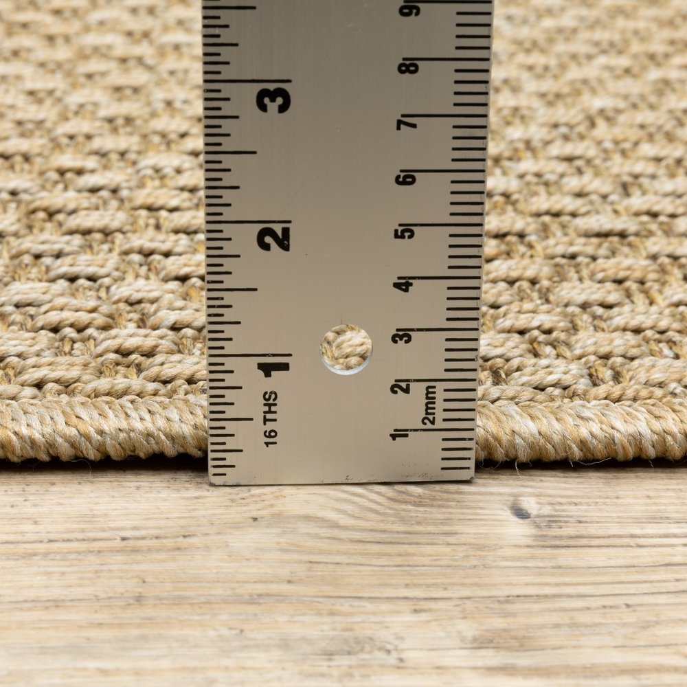 2' X 4' Beige Chevron Indoor Outdoor Area Rug