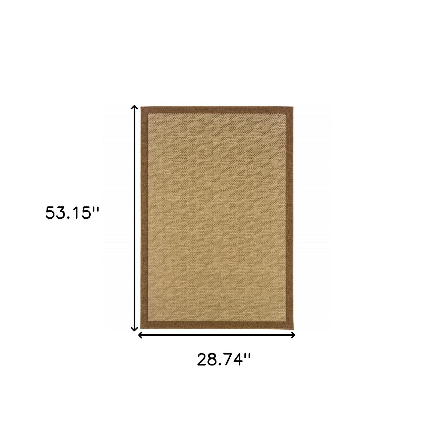 8' X 13' Beige Indoor Outdoor Area Rug