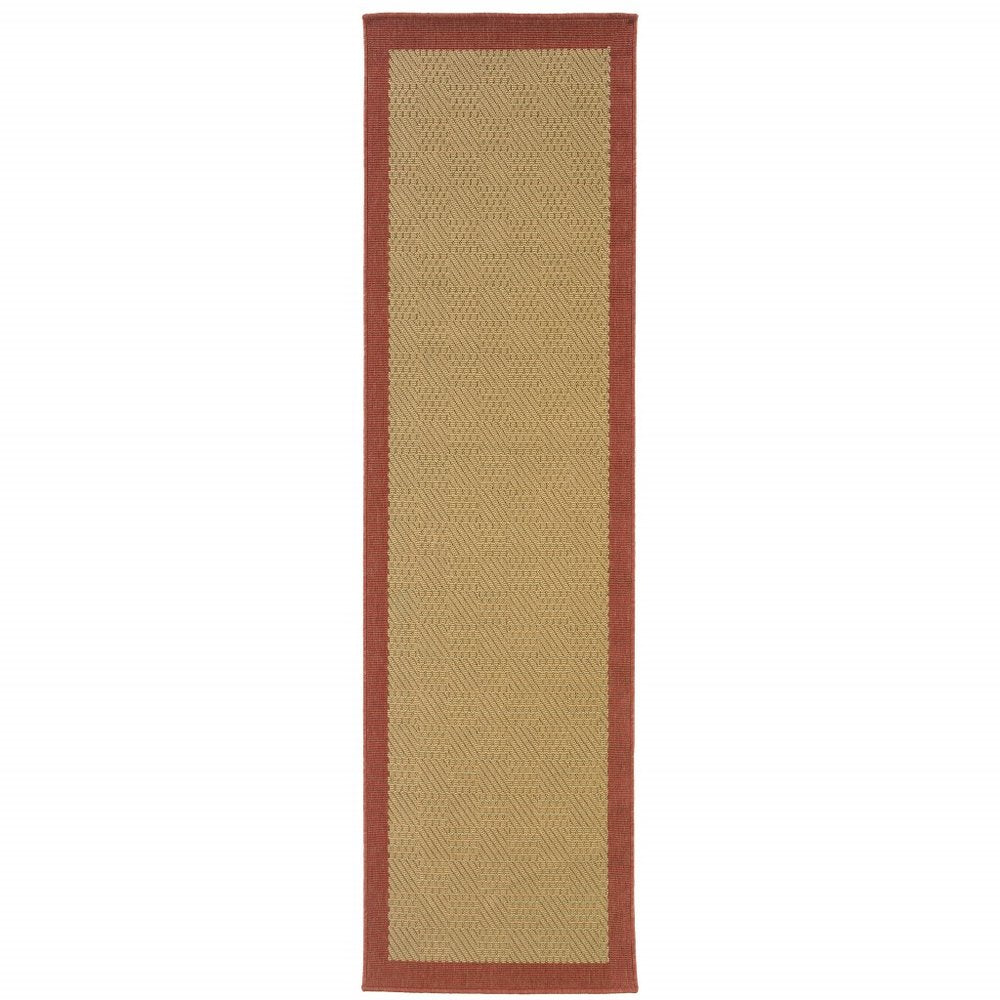 8' X 13' Beige Indoor Outdoor Area Rug