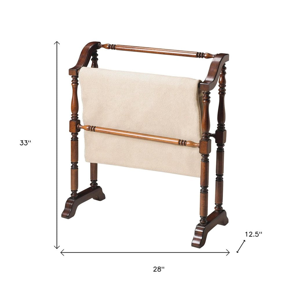 Vintage Deep Cherry Blanket Stand