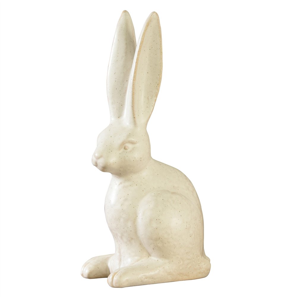 11" White Ceramic Tabletop Sculpture