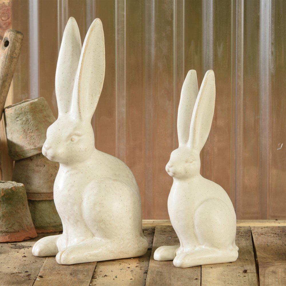 11" White Ceramic Tabletop Sculpture