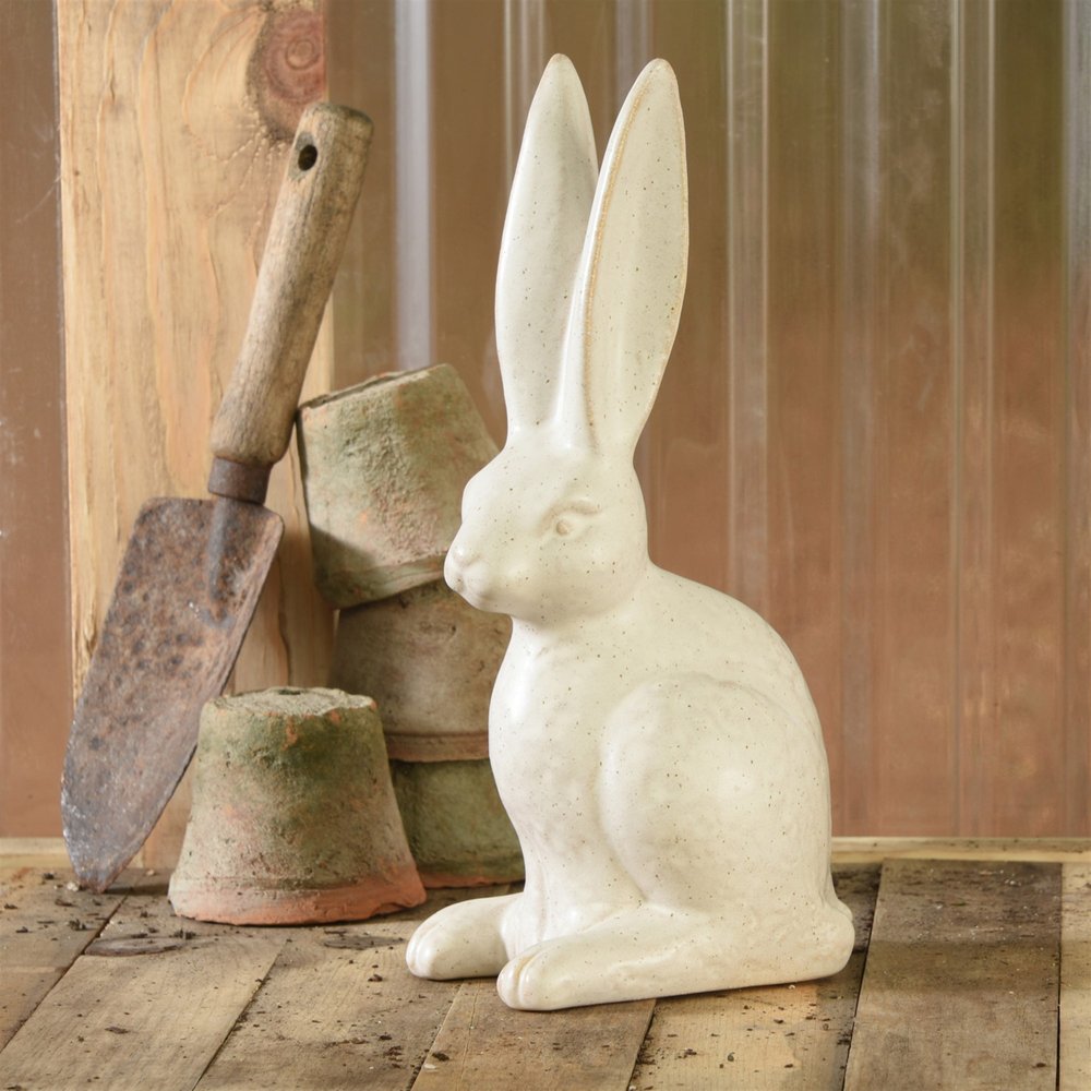 11" White Ceramic Tabletop Sculpture
