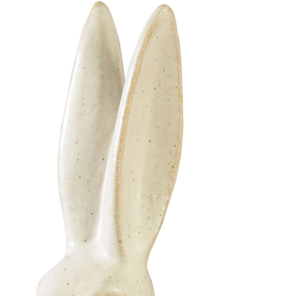11" White Ceramic Tabletop Sculpture