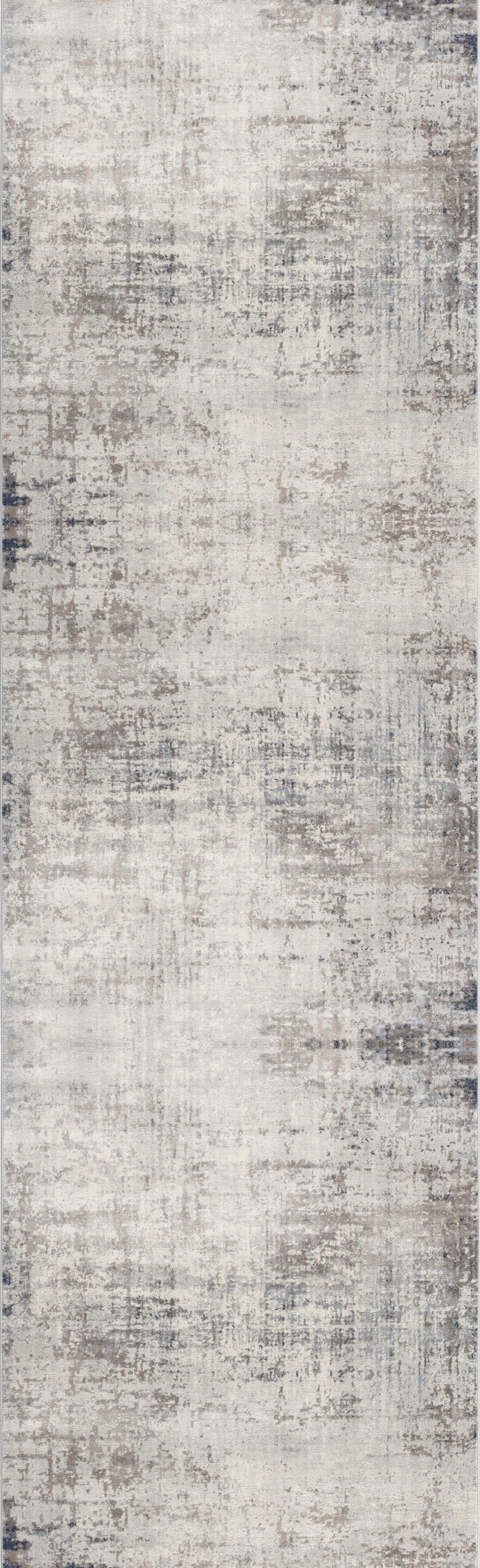 2' X 8' Navy Blue Distressed Striations Runner Rug