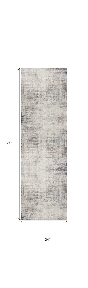 5' X 8' Navy Blue Distressed Striations Area Rug