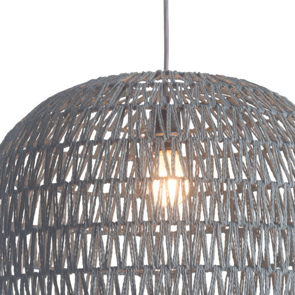 Gray Lantern Metal Dimmable Ceiling Light With Shades