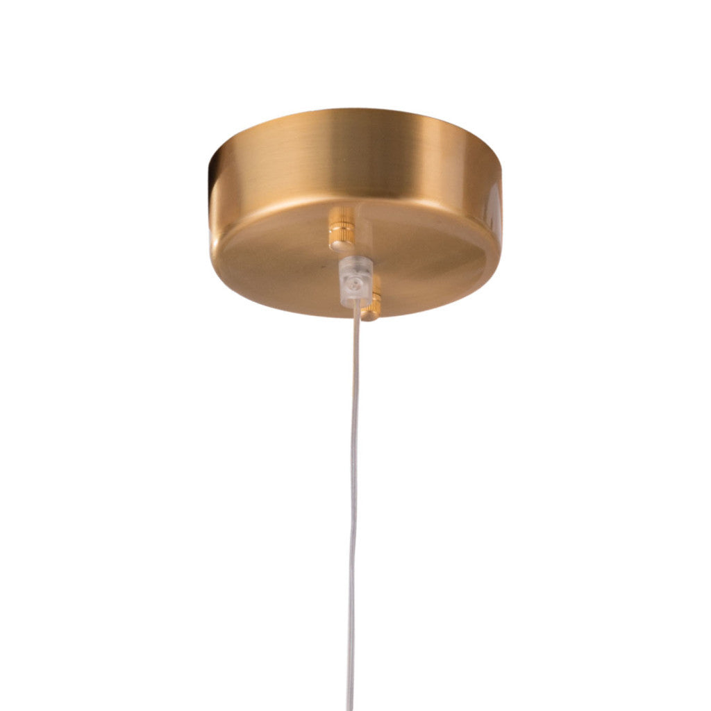 Gold And White Kitchen Island Metal LED Chandelier