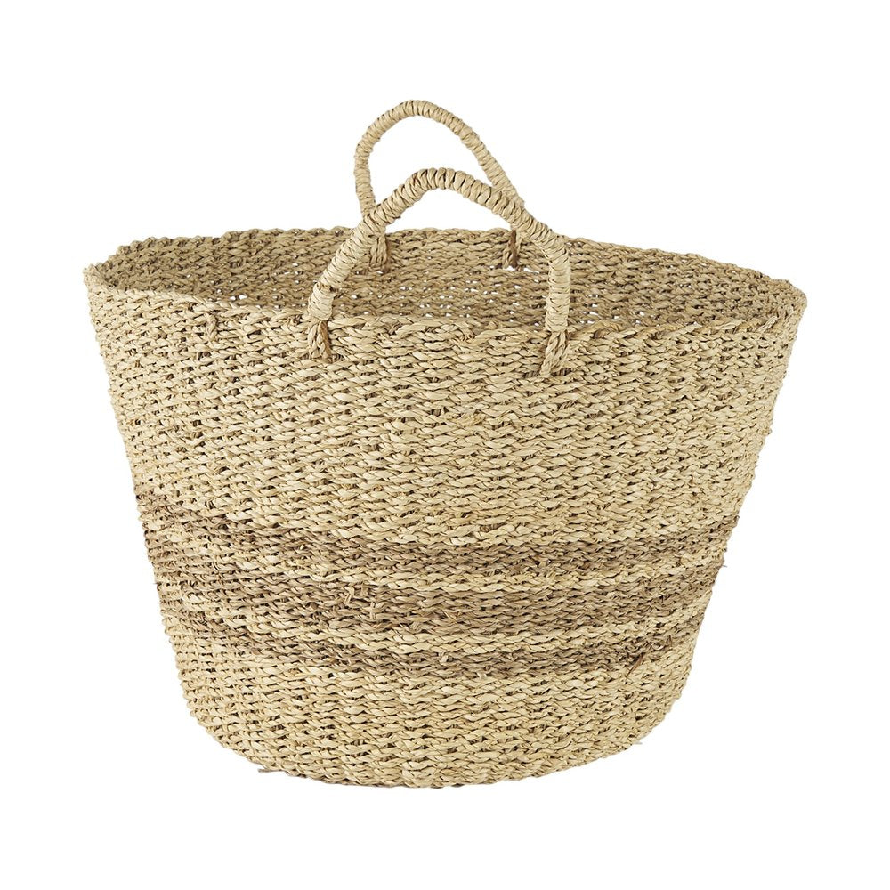 Set of Two Brown Wicker Basket