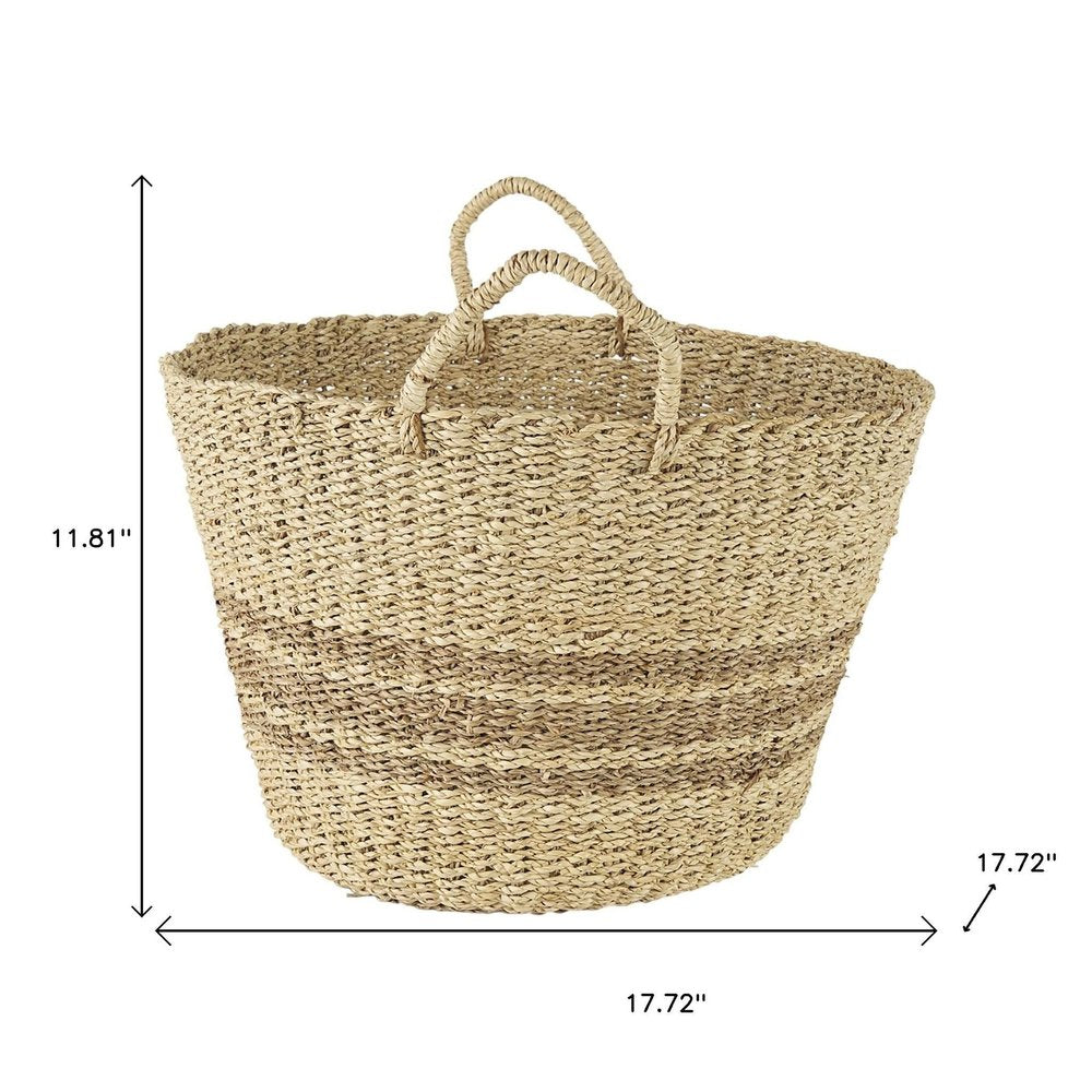 Set of Two Brown Wicker Basket