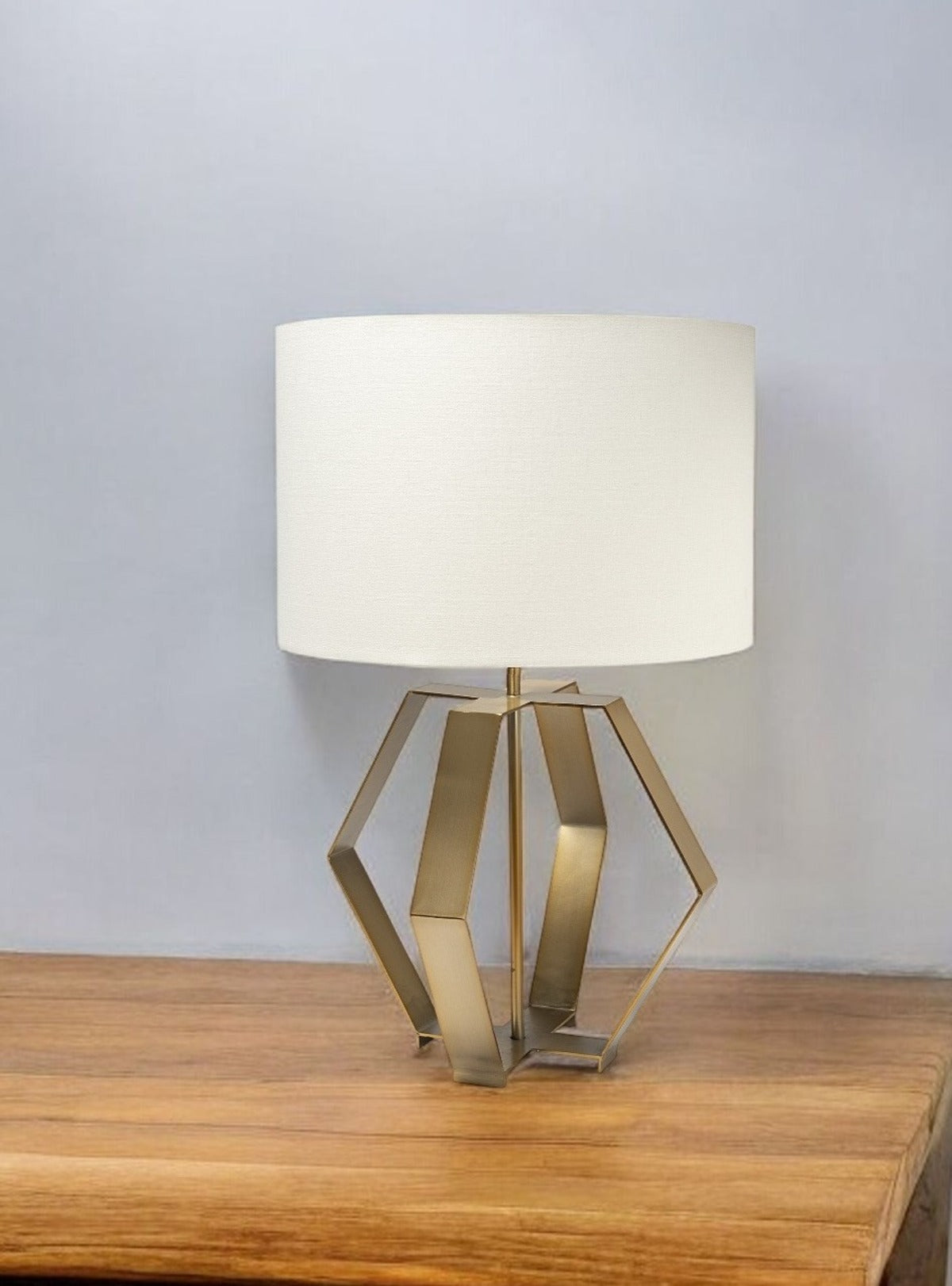 Gold Geometric Design Table Lamp