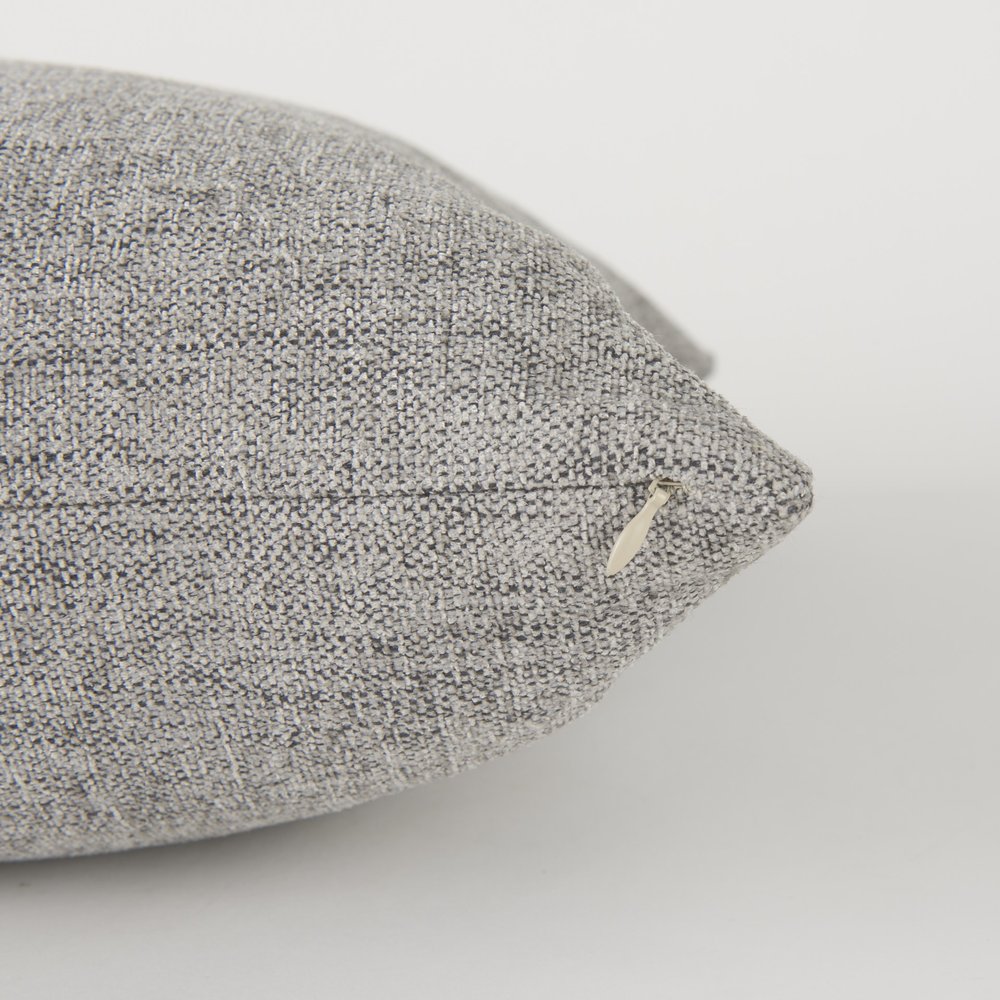 18" Gray Linen Throw Pillow Cover