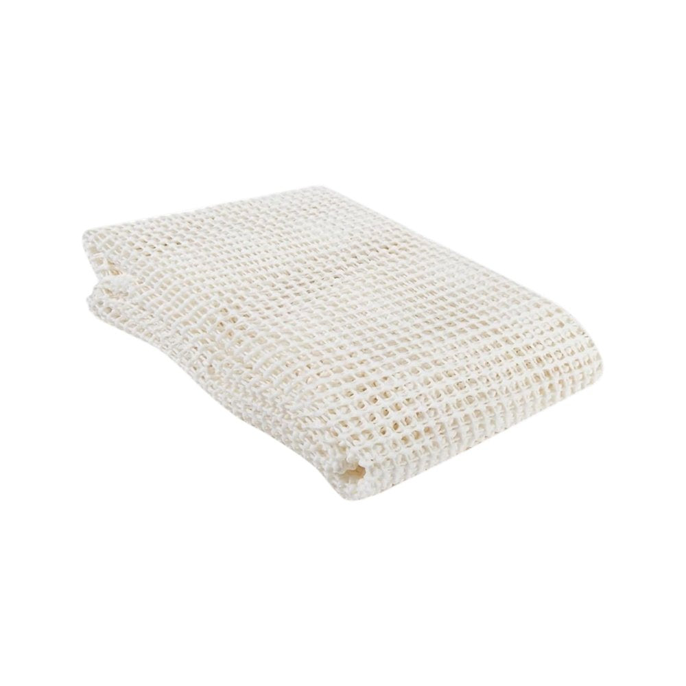 6' x 9' Ivory Striped Weave Non Slip Rug Pad
