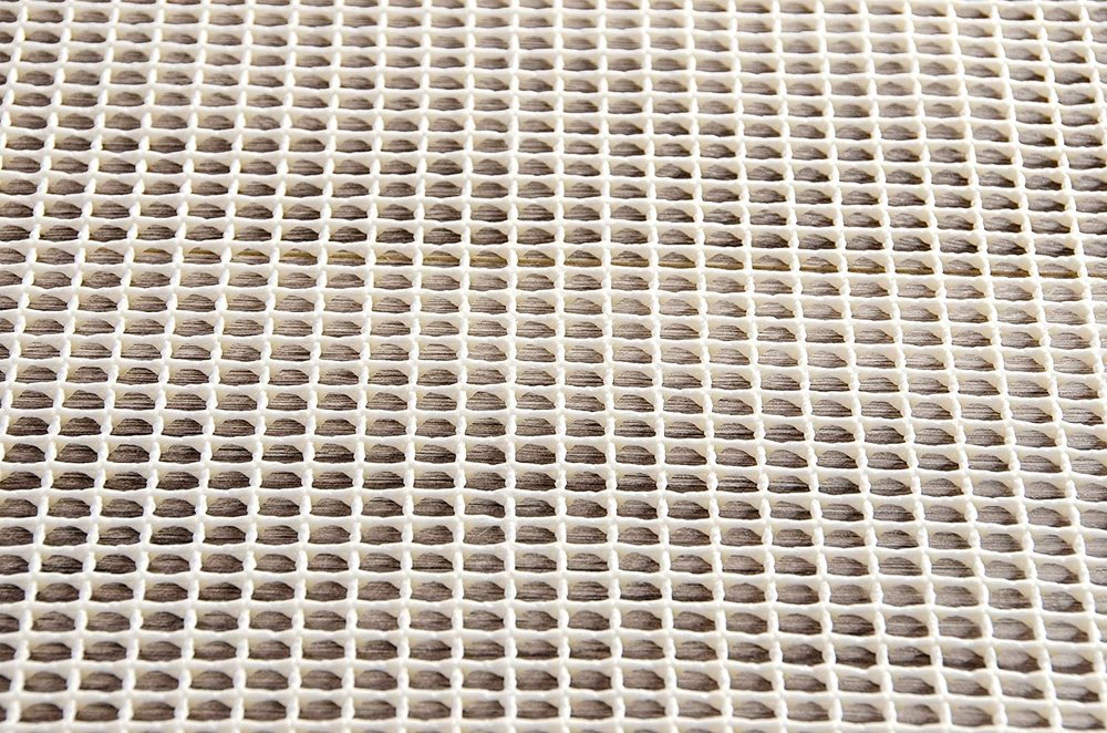6' x 9' Ivory Striped Weave Non Slip Rug Pad