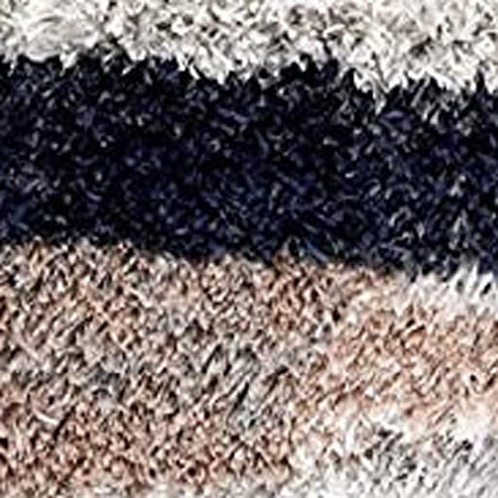 4' X 6' Gray And Black Strokes Area Rug