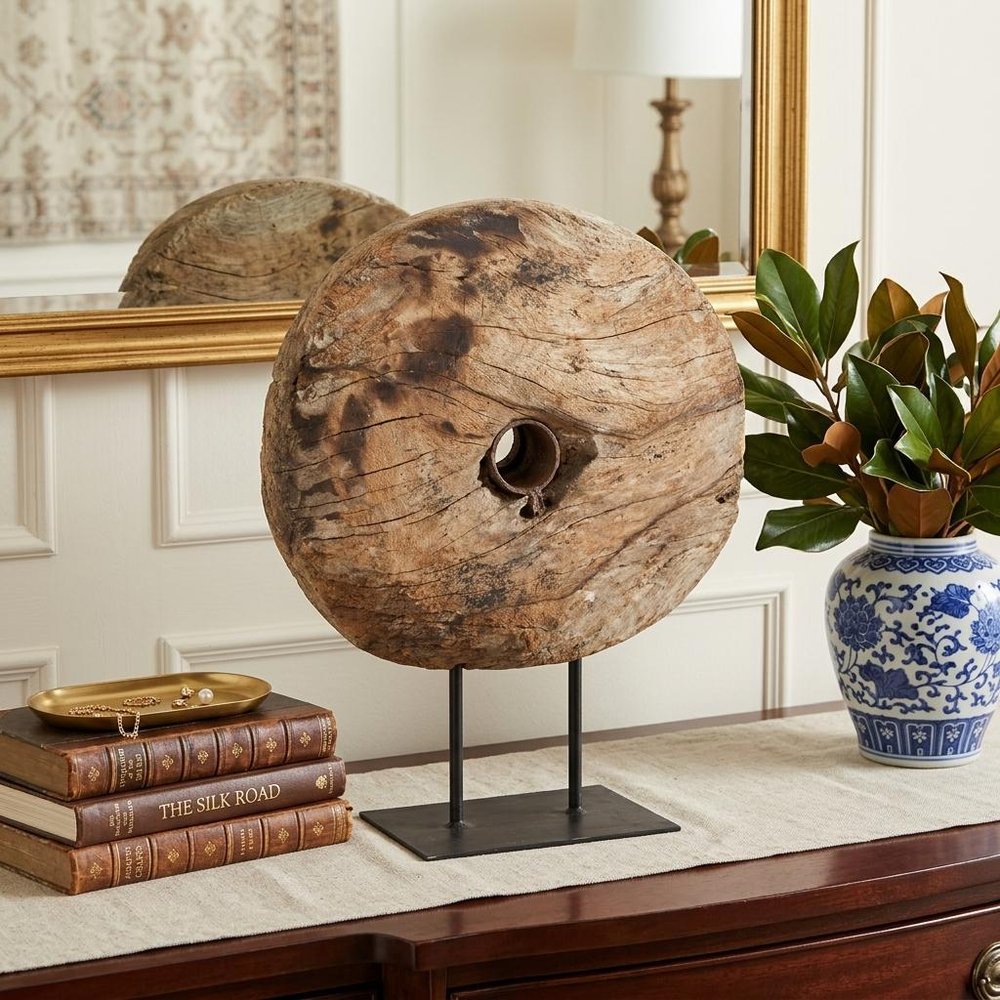 26" Brown Tabletop Sculpture