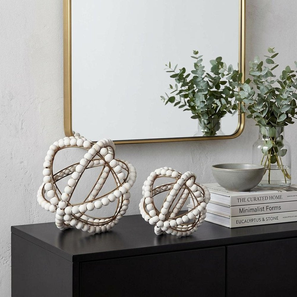 12" White Tabletop Sculpture
