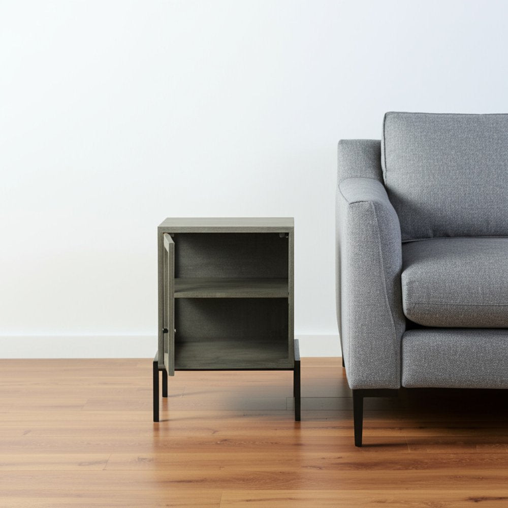 24" Brown Solid Wood Square End Table