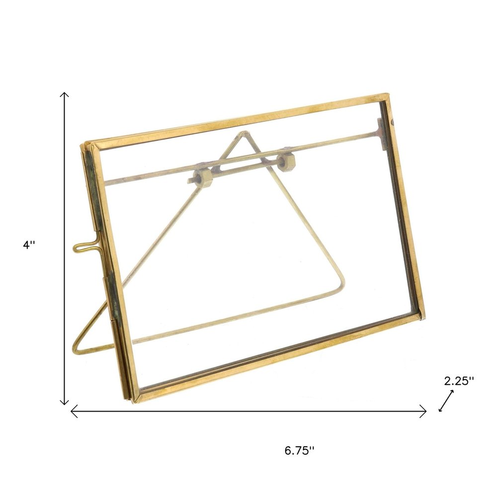 5" x 7" Gold Metal Tabletop Picture Frame
