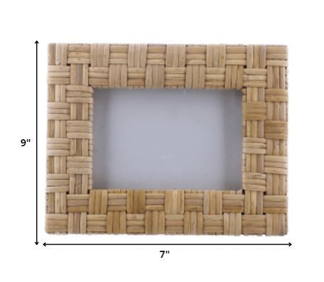 4" x 6" Natural Textural Rattan Tabletop Picture Frame
