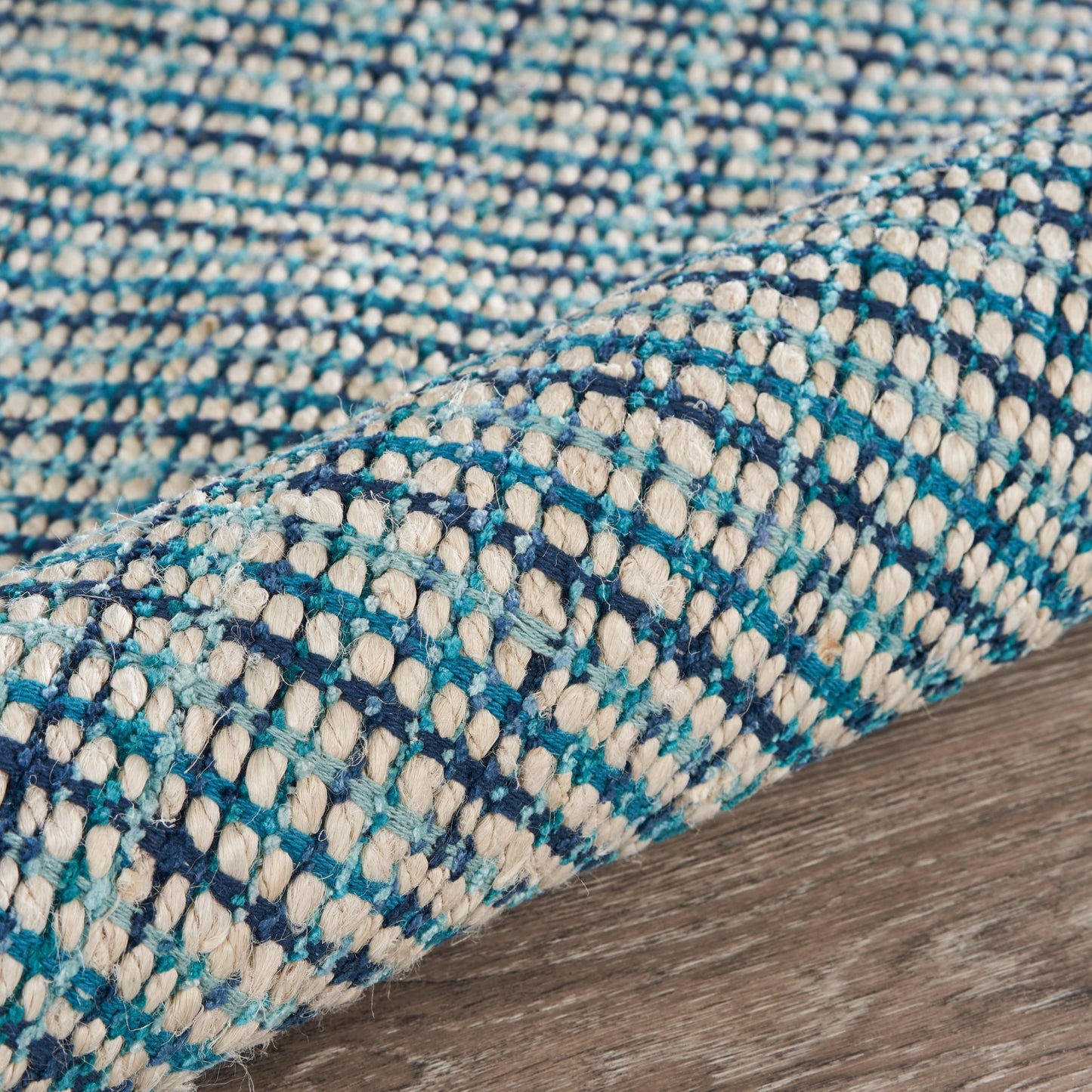 5' X 8' Classic Blue Jute Area Rug