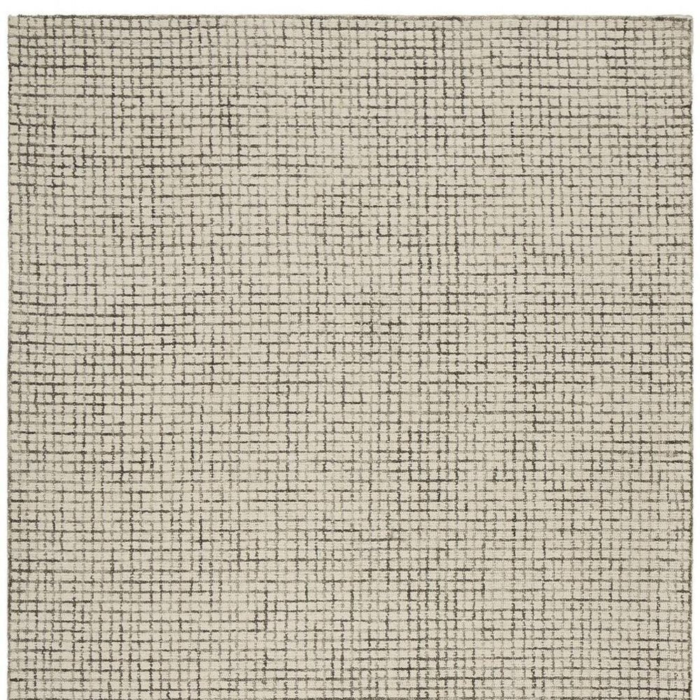 5' X 8' Ivory Wool Hand Loomed Area Rug