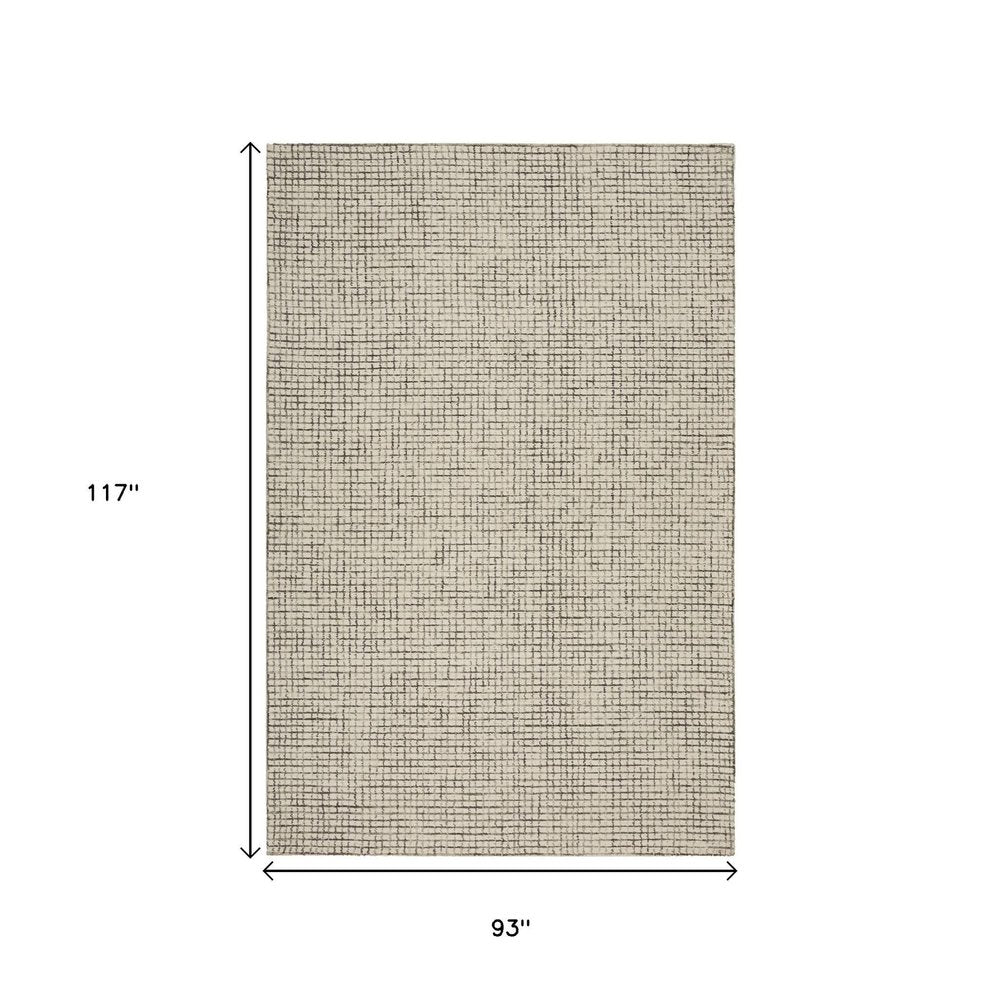 8' X 10' Tan Wool Hand Loomed Area Rug