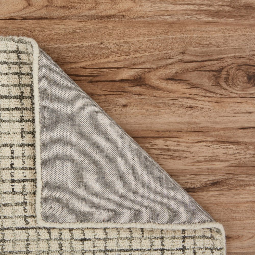 5' X 8' Ivory Wool Hand Loomed Area Rug