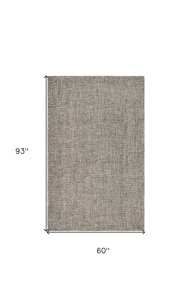 8' X 10' Gray Wool Handmade Area Rug