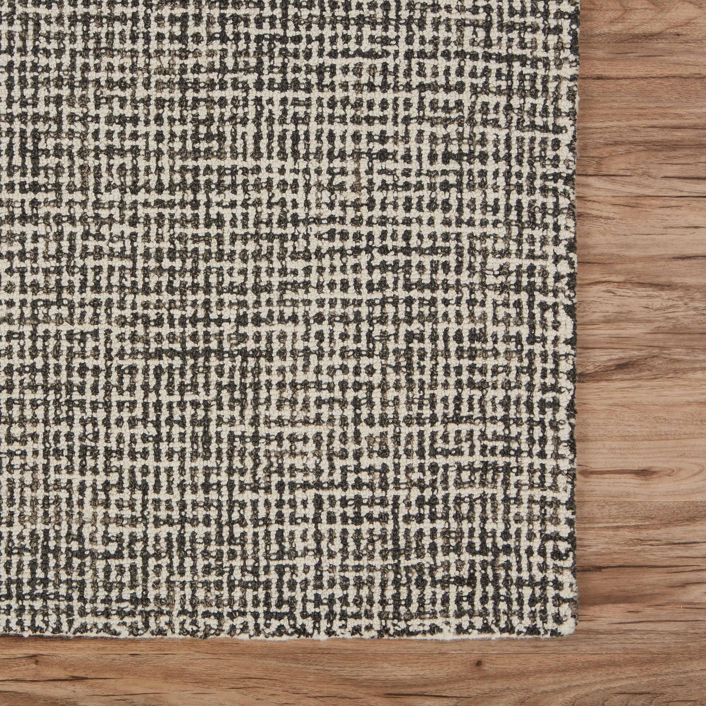 9' X 12' Gray Interwoven Maze Area Rug