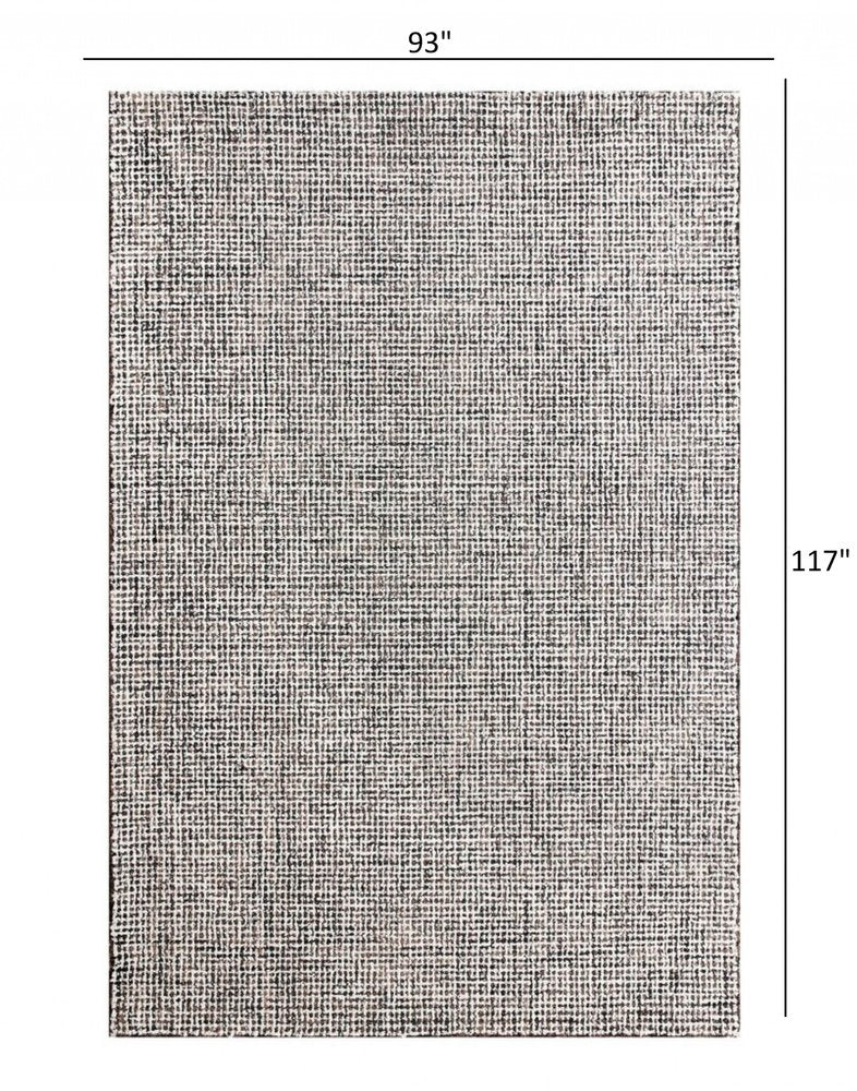 8' X 10' Gray Wool Handmade Area Rug