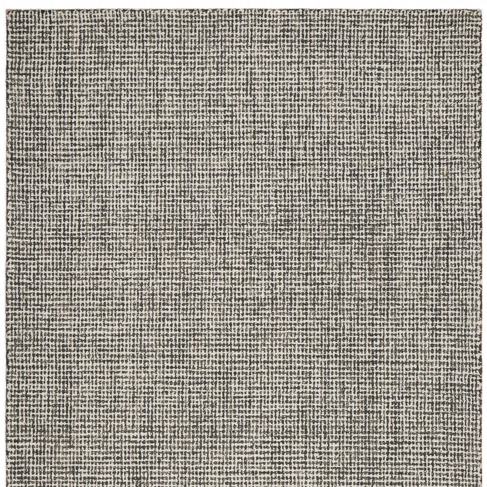 8' X 10' Gray Wool Handmade Area Rug