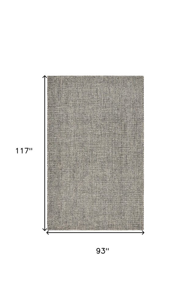 8' X 10' Gray Wool Handmade Area Rug