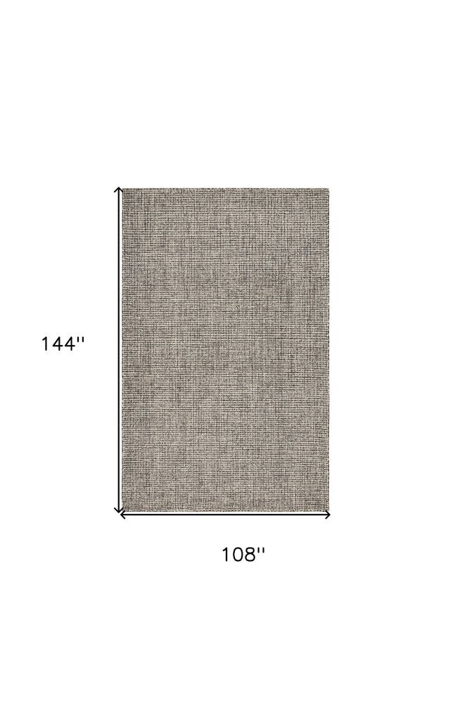 8' X 10' Gray Wool Handmade Area Rug