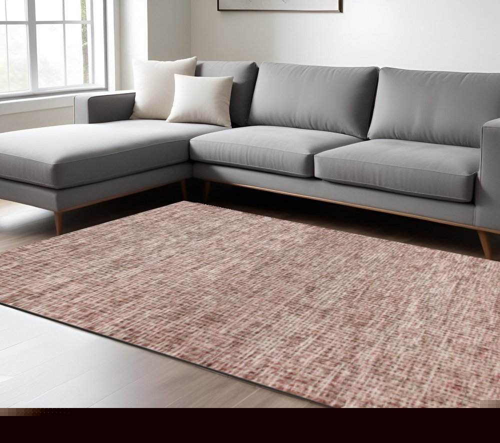 9' X 12' Brown Detailed Weave Area Rug
