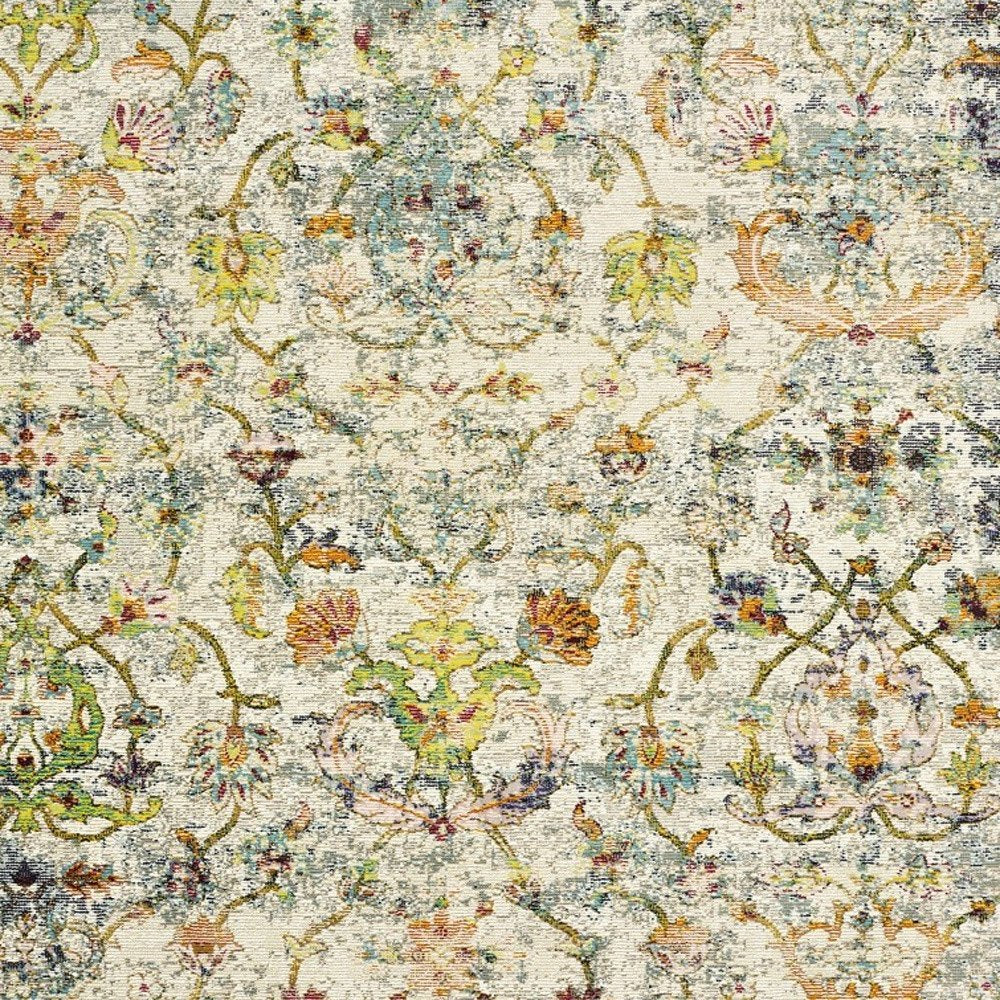 9' X 12' Beige Abstract Garden Area Rug